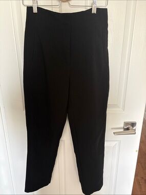Zara Black Straight-Leg Tailored Pants